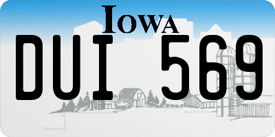 IA license plate DUI569