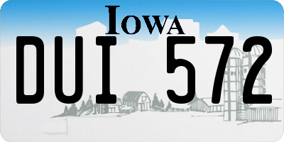 IA license plate DUI572