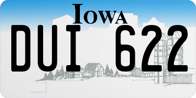 IA license plate DUI622