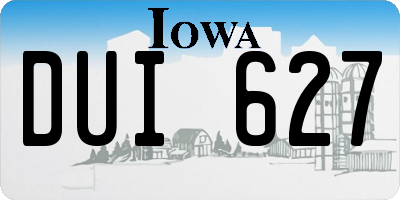 IA license plate DUI627