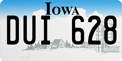 IA license plate DUI628