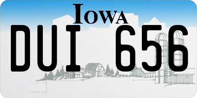 IA license plate DUI656