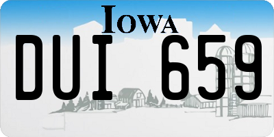IA license plate DUI659