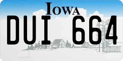 IA license plate DUI664