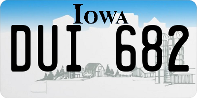 IA license plate DUI682