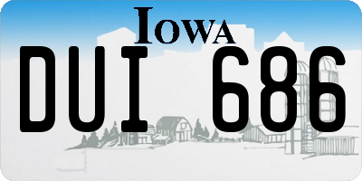 IA license plate DUI686