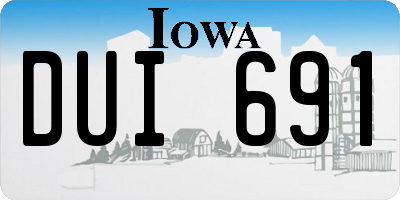 IA license plate DUI691