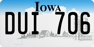IA license plate DUI706