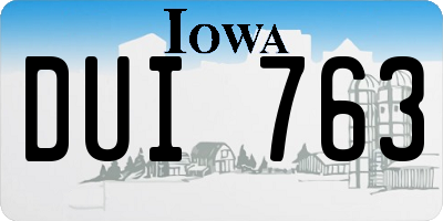 IA license plate DUI763