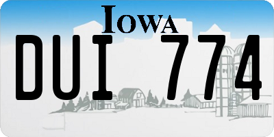 IA license plate DUI774