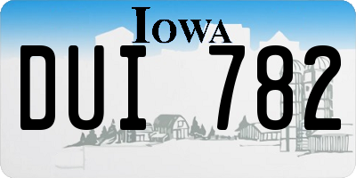 IA license plate DUI782