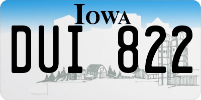 IA license plate DUI822