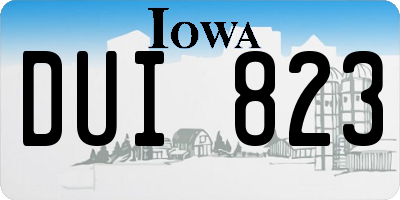 IA license plate DUI823