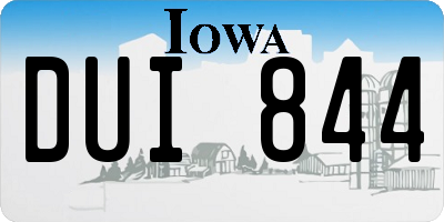 IA license plate DUI844