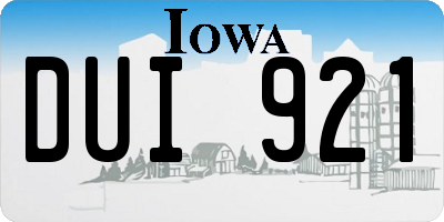 IA license plate DUI921