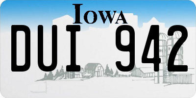 IA license plate DUI942