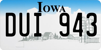 IA license plate DUI943