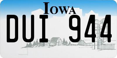 IA license plate DUI944