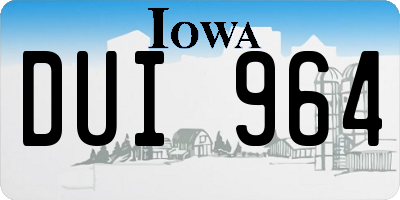 IA license plate DUI964
