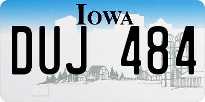 IA license plate DUJ484