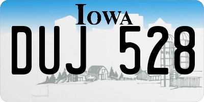 IA license plate DUJ528