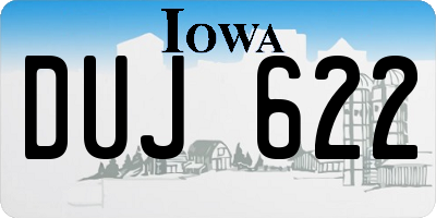 IA license plate DUJ622