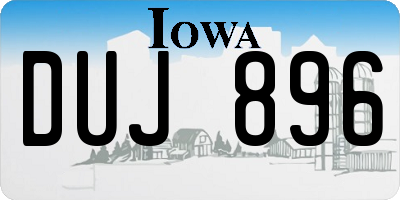 IA license plate DUJ896