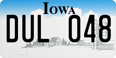 IA license plate DUL048