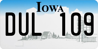 IA license plate DUL109