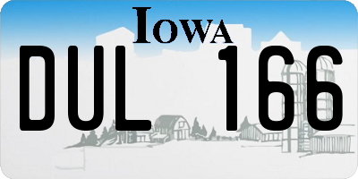 IA license plate DUL166