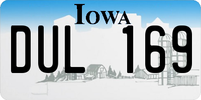 IA license plate DUL169