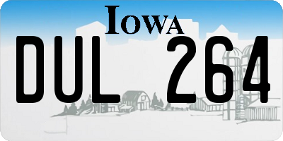 IA license plate DUL264