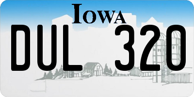 IA license plate DUL320
