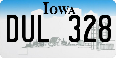 IA license plate DUL328