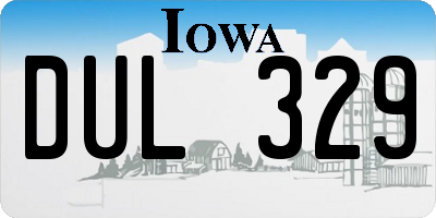 IA license plate DUL329