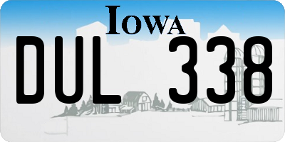IA license plate DUL338