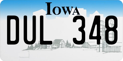 IA license plate DUL348