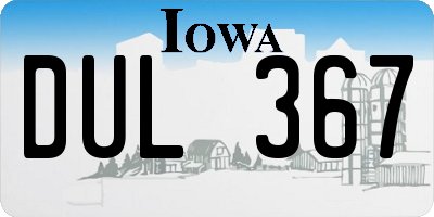 IA license plate DUL367