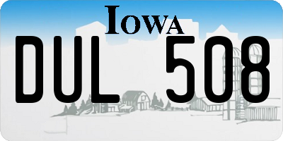IA license plate DUL508