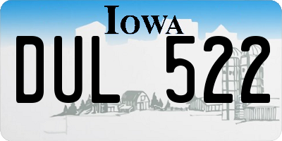 IA license plate DUL522