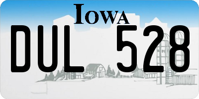 IA license plate DUL528