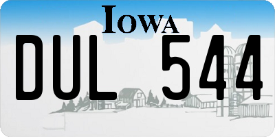 IA license plate DUL544