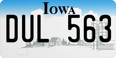 IA license plate DUL563