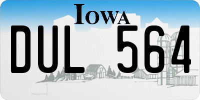 IA license plate DUL564