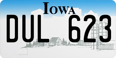 IA license plate DUL623