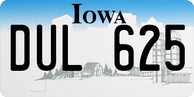 IA license plate DUL625
