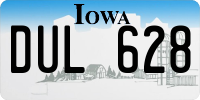 IA license plate DUL628