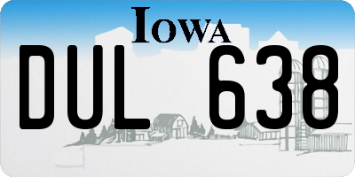 IA license plate DUL638