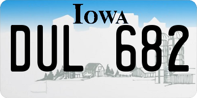 IA license plate DUL682