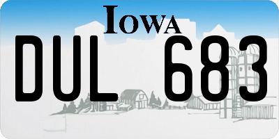 IA license plate DUL683
